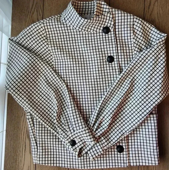 CAbi women's Windowpane Jacket Black and White XSmall Checkered - Picture 9 of 16
